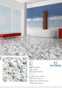 Collection 3D de carreaux de porcelaine émaillée polie brillante de 60x60 cm, finition brillante, pour salle de bain, par Skytouch - Product Image 3