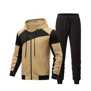 Ropa de entrenamiento personalizada para correr, chándales para hombres, conjunto de trajes de Jogger con cremallera y logotipo personalizado, chándal de 2 piezas para hombres - Product Image 6
