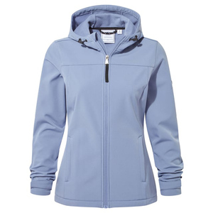 Respirant Misty Blue femmes Keld Softshell veste à capuche prix usine manches longues coupe-vent femmes course vestes de plein air - Product Image 6