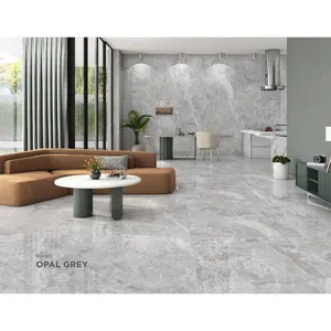 Carrelage de porcelaine poli en marbre gris opale 80x160cm, 800x1600mm, carrelage indien de haute qualité pour mur et sol