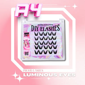 Venta al por mayor pestañas individuales racimo pestañas DIY para extensiones, volumen tenue y natural 0,10mm 8-10-12mm - Product Image 2