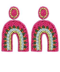 Trendy Handmade Beaded Embroidery <b>Earrings</b> For Female With Luxury <b>Cute</b> Fancy Style In Latest Beautiful Top Fashion Design - Product Image 1