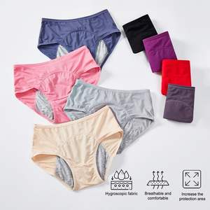 Bragas Hipster a prueba de fugas menstruales personalizadas, tamaño Internacional, rayas transpirables, buena elasticidad - Product Image 2