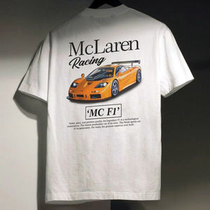 T-shirt graphique Ferrari Formula Racing en coton premium, streetwear, design motorsport, coupe oversize, impression haute intensité, tendance - Product Image 1