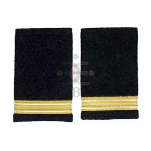 Epaulettes de Piloto Bordadas Personalizadas OEM, Camisa de Piloto Dorada con Luces LED Intermitentes de Tela Vaquera de Alta Calidad - Product Image 1
