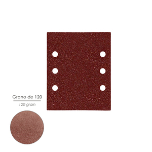 Ricambio Lija con Velcro 114x140 mm. Con Fori Grana 120 (10 Pezzi) - Product Image 3