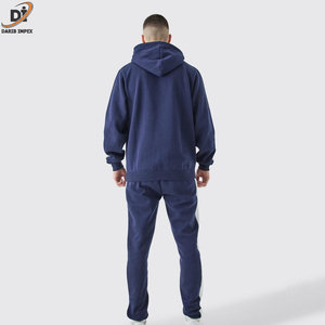 OEM High Quality Custom Men's Cotton Tracksuit XL Size Breathable Fitness Printed Logo Winter Top <b>Pant</b> Sets for Adults - Product Image 4