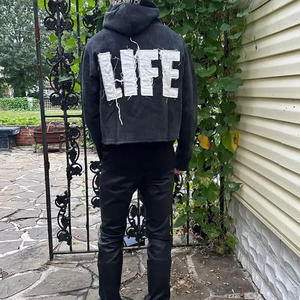 เสื้อฮู้ดผู้ชายแบบมีซิปรูดซิปรูดซิป100% ผ้าคอตตอนปรับแต่งได้สำหรับ450GSM - Product Image 3