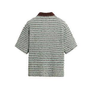 POLO DE PUNTO JACQUARD, ropa de calle de manga corta para hombre, camisa de moda para hombre de alta calidad, tela de algodón cómoda personalizable - Product Image 2