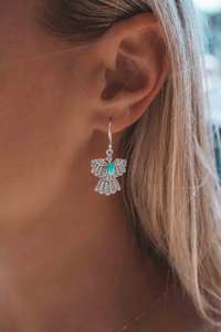 Precio directo de fábrica, joyería de piedras preciosas turquesas de Plata de Ley 925, Pendientes chapados en oro de piedras preciosas de corte ovalado Natural en forma de fantasía - Product Image 3