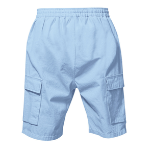 Pantalones cortos Cargo informales de verano para hombre de alta calidad 100% algodón resistente al agua transpirable de secado rápido cintura elástica bolsillos satén - Product Image 6