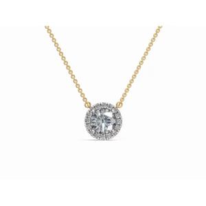 จี้เพชรทรงกลมประดับเพชรเลี้ยงในห้องปฏิบัติการ ดีไซน์วงกลมแห่งความรัก น้ำหนัก 0.814 กะรัต ทอง 9KT 14KT 18KT เครื่องประดับทองคำ ขายส่ง รับผลิตตามแบบ (OEM) ส่งออก - Product Image 5