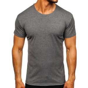 T-Shirt de gymnastique pour hommes de haute qualité nouveau Style velours noir respirant à la mode impression bouffante personnalisé OEM WS vente internationale - Product Image 1
