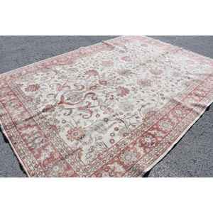 Alfombra vintage extragrande, alfombra turca de 8.3x11.8 pies, alfombra de lana roja con lunares - Product Image 1