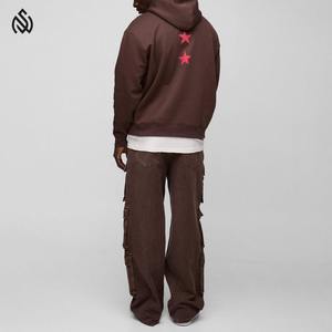 Logotipo personalizado de algodón grueso en blanco impreso peso pesado Puff impreso sudaderas con capucha impresas personalizadas sudaderas con capucha de los hombres - Product Image 3