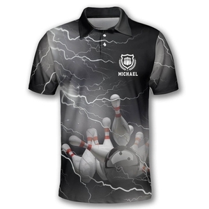 Maillots de bowling entièrement personnalisables avec tissu doux de qualité supérieure, impressions par sublimation haute clarté et personnalisation du nom - Product Image 2