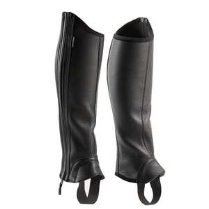 Chaps en cuir suédé sur mesure, fermeture éclair droite, meilleure qualité, produit équestre noir, équipement d'équitation pour mini-cheval - Product Image 5