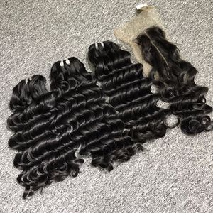 Extensiones de cabello virgen 100% de alta calidad, cierre de onda profunda, gran stock, venta al por mayor, cabello crudo vietnamita en color claro - Product Image 2