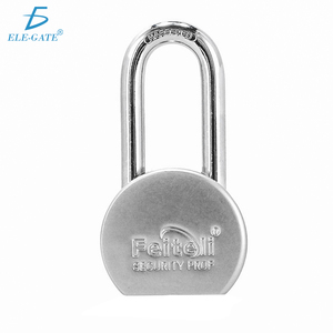 65mm Steel Safety <b>Padlock</b> with Long Hook Anti-Theft Keyed Digit Combination Brass Cylinder Iron Material - Product Image 1