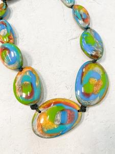 สร้อยคอลูกปัดเรซิ่นงานโมเสคทำมือจากโรงงาน ราคาขายส่งโดยผู้ผลิตชาวอินเดียโดย faizacraft - Product Image 2