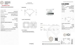 Diamant de laboratoire VS Clarity Fancy Vivid Blue 6,5 carats, taille Asscher, certifié IGI, pour bijoux - Product Image 2