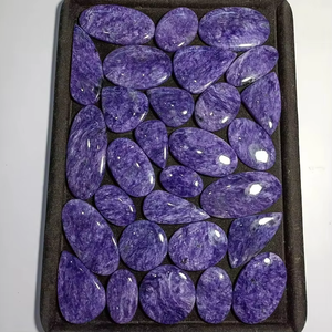 Charoite naturelle en gros, cabochons de formes mixtes, pierres précieuses minérales violettes en vrac pour la fabrication de bijoux - Product Image 3