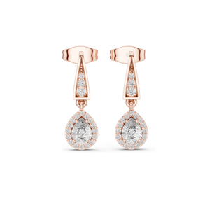 ต่างหูเพชรแล็บ 0.452 กะรัต ความใส VVS-VS สี EF ทอง 18KT, 14KT, 10KT และเงิน 925  ทองชมพู, ทองเหลือง, ทองขาว - Product Image 1