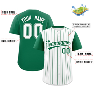 Pinstripe Full <b>Button</b> Baseball Jersey Breathable Sportswear From Pakistan Softball Jerseys and Shirts - Product Image 2