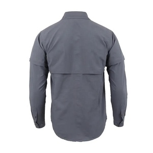 <b>Men's</b> Breathable Quick Cool Dry UV Protection Solid Convertible Long Sleeve Outdoor <b>Shirt</b> <b>Safari</b> Style Cargo <b>Shirts</b> - Product Image 4