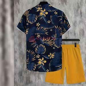 ชุดกางเกงขาสั้นแบบมืออาชีพสำหรับผู้ชายชุดกางเกงขาสั้นสำหรับฤดูร้อนชุดเสื้อผ้าลำลองและชุดเซ็ตสั้น2ชิ้นสำหรับผู้ชาย - Product Image 2