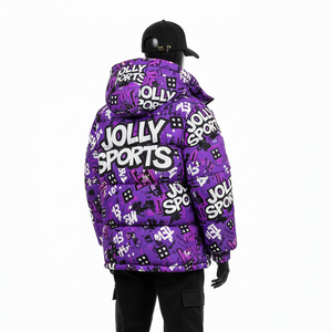 Chaqueta Acolchada Estilo Urbano para Mujer, Tejido Exterior de Poliéster, Estampado Gráfico Completo, Paneles Acolchados, Chaqueta Acolchada con Logotipo Personalizado para Mujer - Product Image 5