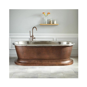 Solución de baño de lujo moderna, decoración elegante, pie de garra martillada, bañera de cobre, delantal de tamaño estándar para baños de restaurante de Hotel - Product Image 4