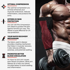 Top Quality Fitness Compression <b>Sleeve</b> New Arrival Anti-Slip Arm <b>Sleeve</b> Customized Breathable Arm <b>Sleeves</b> - Product Image 5