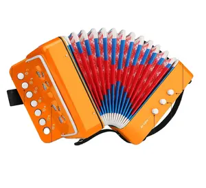 Kids music instruments 2 bass plastic toy accordion