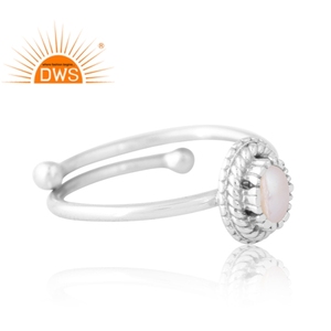 New Arrivals 925 Silver Natural Pearl Gemstone Ring Custom Jewelry <b>for</b> Women <b>Gift</b> <b>for</b> <b>Her</b> - Product Image 4