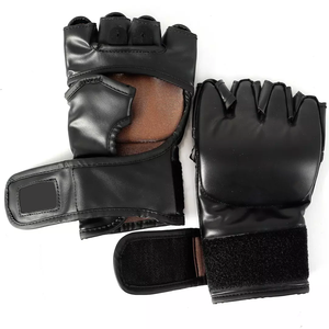 ถุงมือชกมวย MMA แบบครึ่งนิ้ว สำหรับผู้ใหญ่ ฝึกซ้อม ระบายอากาศ น้ำหนักเบา ผลิตจาก PU พร้อมสายรัด - Product Image 3