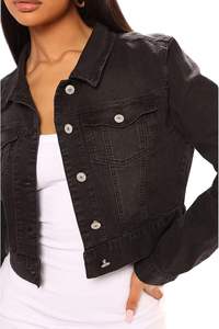 Veste en jean élégante nouveau design pour femmes 100% coton séchage rapide veste en jean durable hivers veste en jean pour femmes la plus vendue - Product Image 5