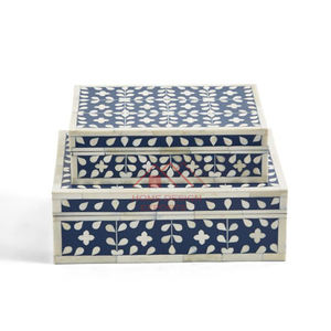 Boîte à bijoux en bois et incrustations d'os, best-seller 2026, cadeaux en bois, organisateur de rangement - Product Image 4