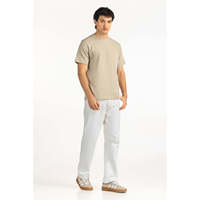 T-shirt uni pour homme en jersey 100% coton, manches courtes, col rond, décontracté, respirant, coupe classique, 320g, fabricant OEM ODM