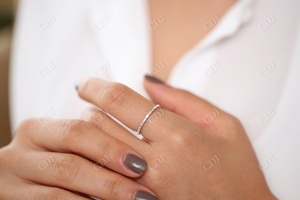 14k <b>Gold</b> Half Eternity Baguette Diamond Stackable <b>Ring</b> New Custom Fine <b>Ring</b> Jewelry Classic Jewelry Lab Grown Diamond <b>Couple</b> - Product Image 6