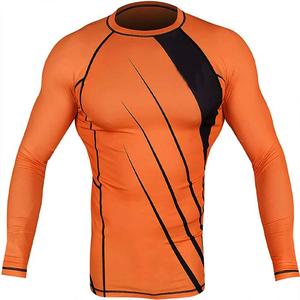 Rashgards เสื้อยืดออกกำลังกายสำหรับผู้ชาย,เสื้อยืดรัดกล้ามเนื้อโพลีเอสเตอร์ระบายอากาศได้ดีแห้งเร็ว3D บริการ OEM - Product Image 2