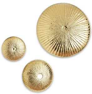 Prix de gros Art mural minimaliste de luxe fait à la main pour chambre à coucher Plaque circulaire décorative murale 3D finie en or - Product Image 2