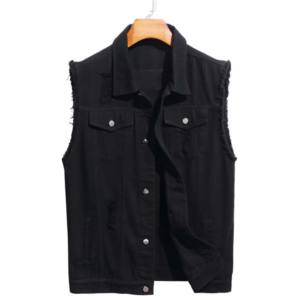 Chaleco Vaquero Transpirable de Moda para Hombre, Talla Grande, Algodón Ecológico, Alta Calidad, Casual, Elegante y Premium - Product Image 4