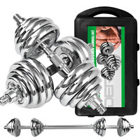 Kit d'haltères et de barres électroplaquées solides en gros d'usine, ensemble de musculation à poids réglables pour hommes et femmes, entraînement à domicile et en salle de sport