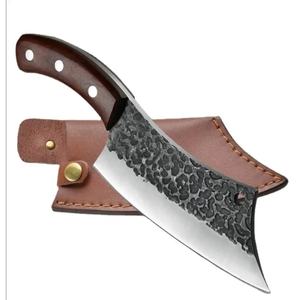 มีดเชฟเหล็กกล้าคาร์บอนทำมือ JEXMOO แบบมัลติฟังก์ชั่น พร้อมปลอกหนังสำหรับใช้ในครัว - Product Image 1