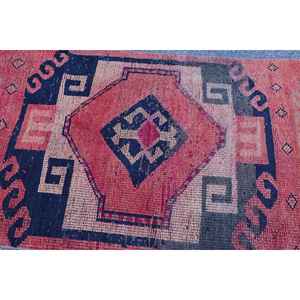 Alfombra Turca de 3.1x11.3 pies, Alfombra Vintage Roja Ombré - Product Image 5