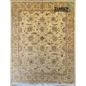 Tapis de Peshawar et de Khotan noué à la main, unique en son genre, 8'10 x 8'3 Pes_Kho_29 - Product Image 1
