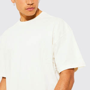 Top Trendy Blank Cotton Plus Size T-shirts pour hommes T-shirts à épaules tombantes surdimensionnés T-shirt lourd imprimé numérique personnalisé - Product Image 4