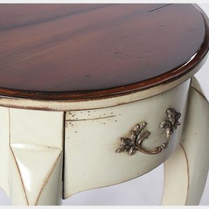 Table de salon ronde avec pieds robustes OEM 7404, design minimaliste, meubles de salon durables, acajou massif, respectueux de l'environnement - Product Image 2