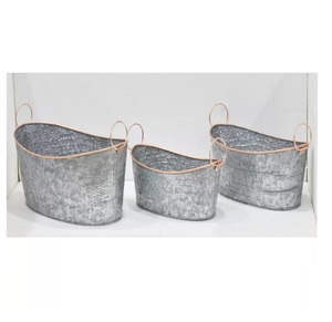 Pot galvanisé au Design conique, nouvelles jardinières en métal pour décoration de jardin, nouveau Look, Pot et jardinières galvanisé - Product Image 6